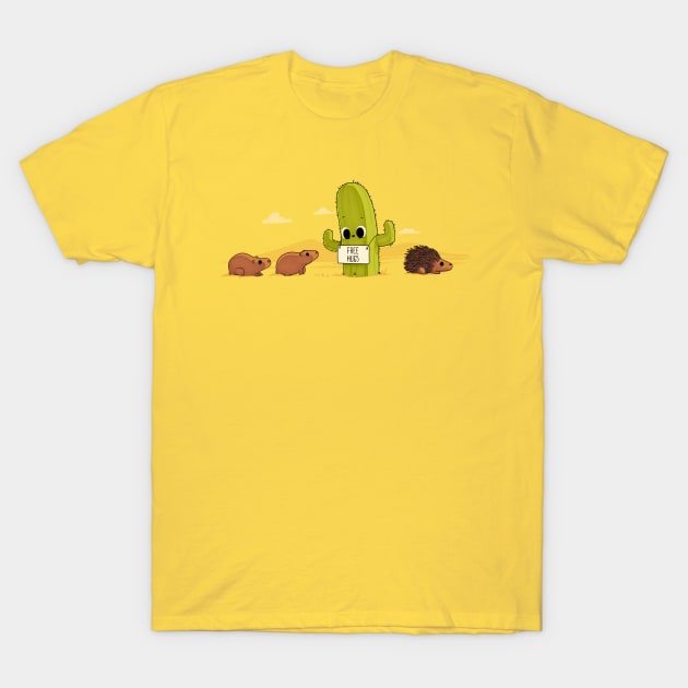 Cactus Hugs T-Shirt by Naolito